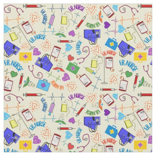 Tissu ER Nurse Jaune (Fermer)