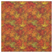Tissu Érable d'automne Feuille Orange & Or (Échantillon)