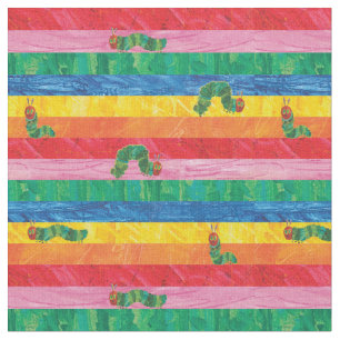 Tissu Eric Carle Caterpillar Rainbow Stripe Motif