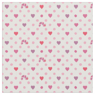 Tissu Eric Carle   Valentine Heart Polka Dot Motif