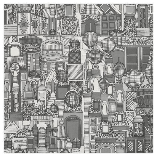 Tissu espace ville soleil (Échantillon)