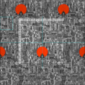 Tissu espace ville soleil (Carreau)