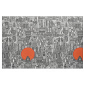 Tissu espace ville soleil (Fat Quarter)