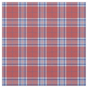 Tissu Etats-Unis Amérique couleur Tartan rouge blanc ble