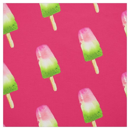 Tissu Été framboise rose popsicle (Échantillon)
