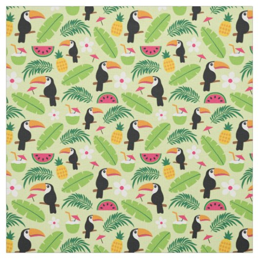Tissu Été tropical du Toucan (Échantillon)