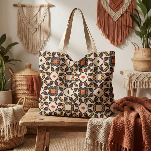 Tissu Ethnic Arabesque géométrique Boho Chic Motif