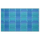 Tissu Ethnique Chevron Damask, Turquoise et Bleu (Fat Quarter)