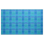 Tissu Ethnique Chevron Damask, Turquoise et Bleu (Yard)