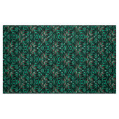 Tissu Ethnique, noir et turquoise . (Fat Quarter)