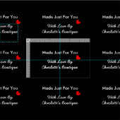 Tissu Étiquettes de couture artisanale coupe et couture (Carreau)