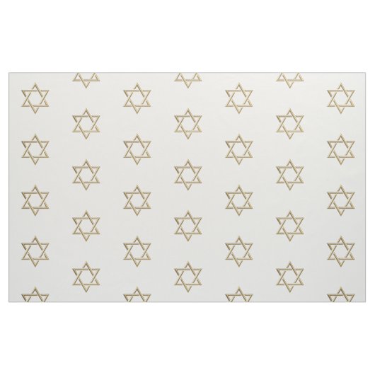 Tissu Etoile 3-D d'or de David Fabric (Fat Quarter)
