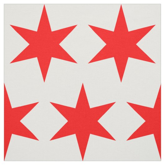 Tissu Étoile à six points du drapeau de Chicago (Échantillon)