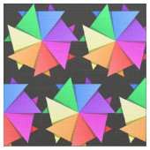 Tissu Étoile arc-en-ciel multicolore (Détail)