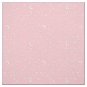 Tissu étoile céleste lune constellation rose (Échantillon)