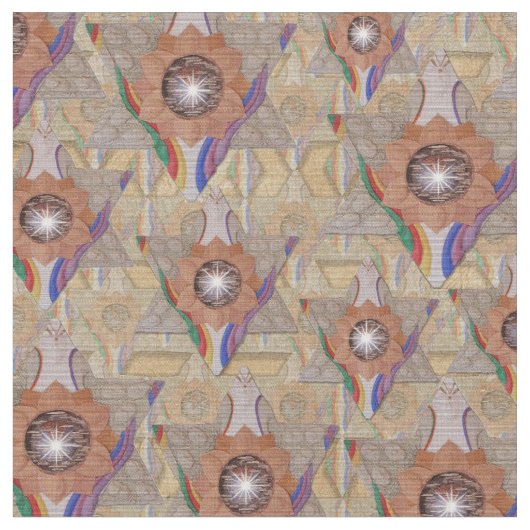 Tissu 'Etoile de David' en cuir et daim (Fermer)