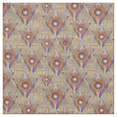 Tissu 'Etoile de David' en cuir et daim (Échantillon)