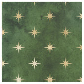 Tissu Étoile d'or verte de Noël Graphisme (Fermer)