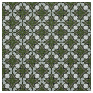 Tissu Étoile d'un motif vert olive Upholstery Fabric