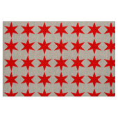 Tissu Étoile rouge du drapeau de Chicago à 6 points (Fat Quarter)