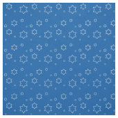 Tissu Étoiles blanches de David sur bleu (Échantillon)