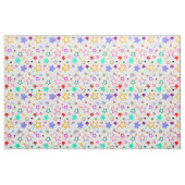 Tissu Étoiles colorées blanches (Fat Quarter)