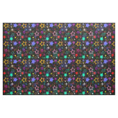 Tissu Étoiles Colorées Noires (Fat Quarter)