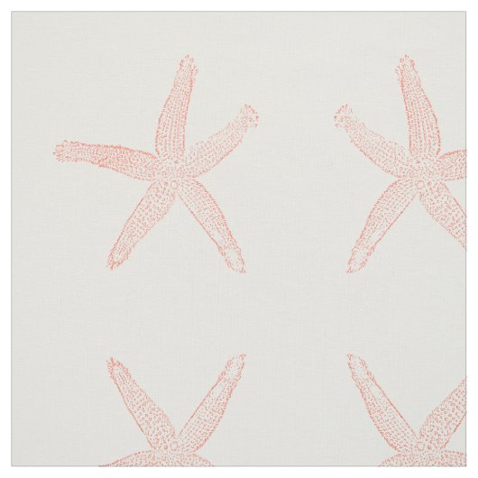 Tissu Étoiles de mer de corail simples (Échantillon)