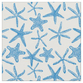 Tissu étoiles de mer en bleu (Fermer)