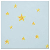 Tissu Étoiles dorées éparpillées sur bleu clair (Échantillon)
