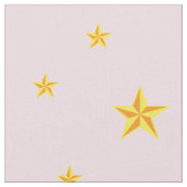 Tissu Étoiles dorées éparpillées sur rose clair (Fermer)