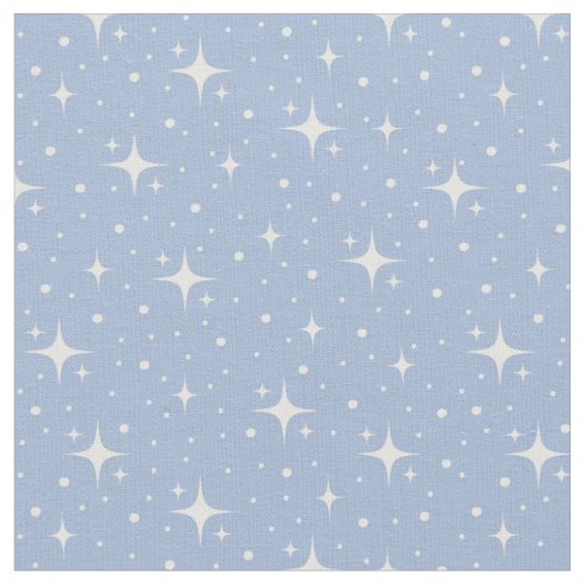 Tissu Étoiles et points sur fond bleu (Fermer)