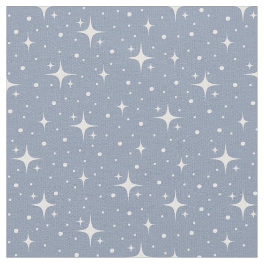 Tissu Étoiles et points sur gris bleu clair (Fermer)