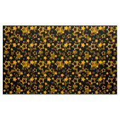 Tissu Étoiles Jaune Doré Conception Pailletée (Yard)