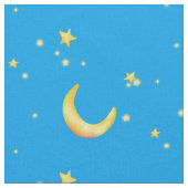 Tissu étoiles lune du croissant jaune (Fermer)