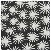 Tissu Étoiles Motif - Blanc sur noir (Échantillon)