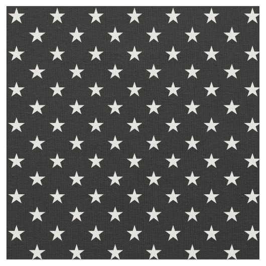 Tissu Étoiles noires et blanches (Fermer)