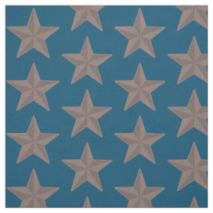Tissu Étoiles patriotiques occidentales rustiques
