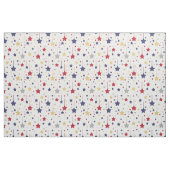 Tissu Étoiles pendantes Rouge Bleu Argent Or (Yard)