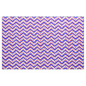 Tissu Étoiles rouges sur Zigzag bleu blanc (Fat Quarter)