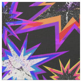 Tissu Étoiles sur noir. (Fermer)