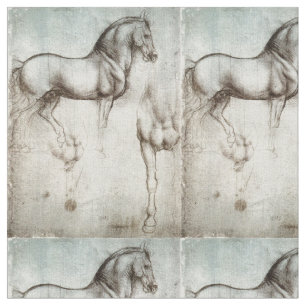 Tissu Étude des chevaux Leonardo da Vinci Circa 1490