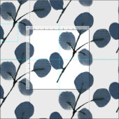 Tissu Eucalyptus bleu vert teinté à la main (Carreau)