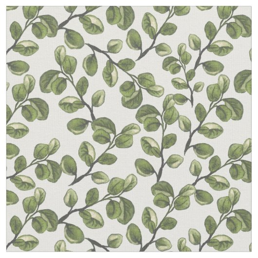Tissu Eucalyptus feuille motif (Fermer)