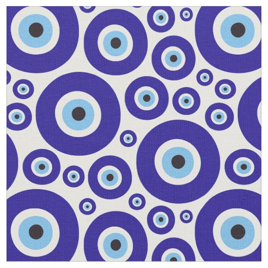 Tissu Evil Eye Pattern, Greek Eye, Turkish Eye, Nazar (Fermer)