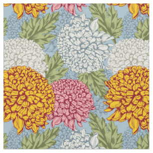 Tissu Excellent motif avec des chrysanthèmes