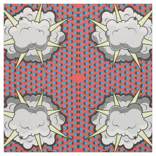 Tissu Explosion comique de style d'art de bruit (Échantillon)