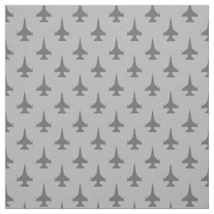 Tissu F-16 Viper Fighter Jet Gris sur gris