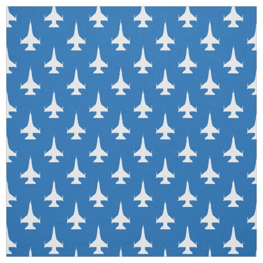 Tissu F-16 Viper Fighter Jet Motif Blanc (Échantillon)