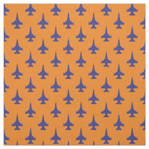 Tissu F-16 Viper Fighter Jet Motif Blue